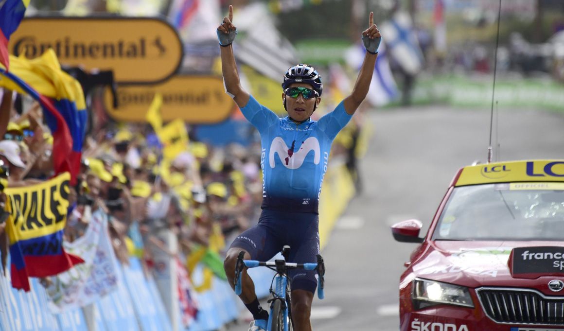 Gran triunfo de Nairo Quintana en la primera gran etapa alpina. Foto: Bettini Photo