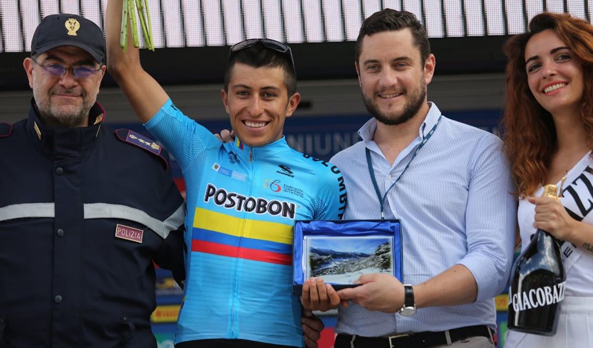Juan Diego Alba, 3º en el pasado Giro sub´23. Foto: Federación Colombiana de Ciclismo (FCC).