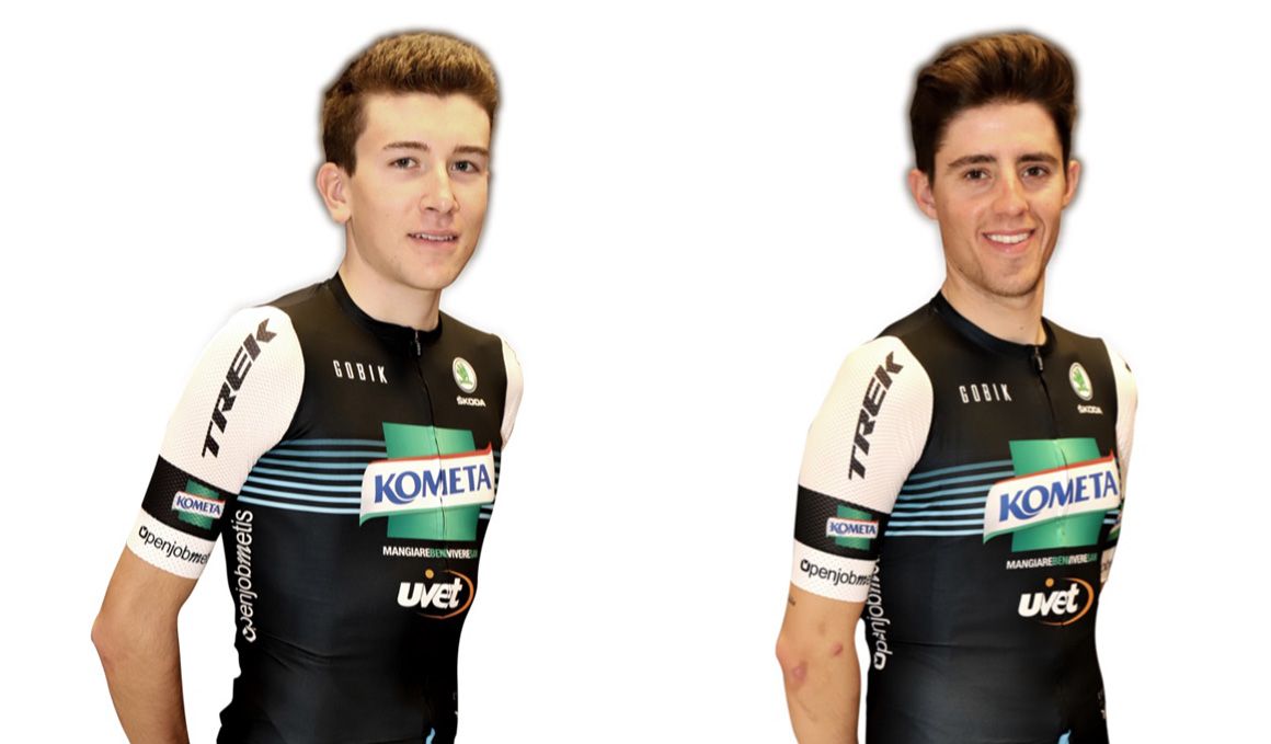 Trek-Segafredo firma hasta 2021 a los jóvenes Juanpe López (der) y Michel Ries (izd), Foto: Kometa Cycling Team.