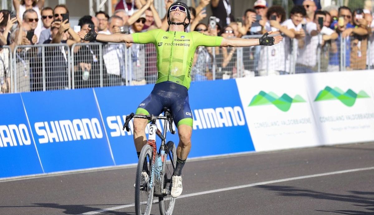 Matej Mohoric se proclamó campeón del mundo de gravel en el Véneto Matej Mohoric se proclamó campeón del mundo de gravel en el Véneto