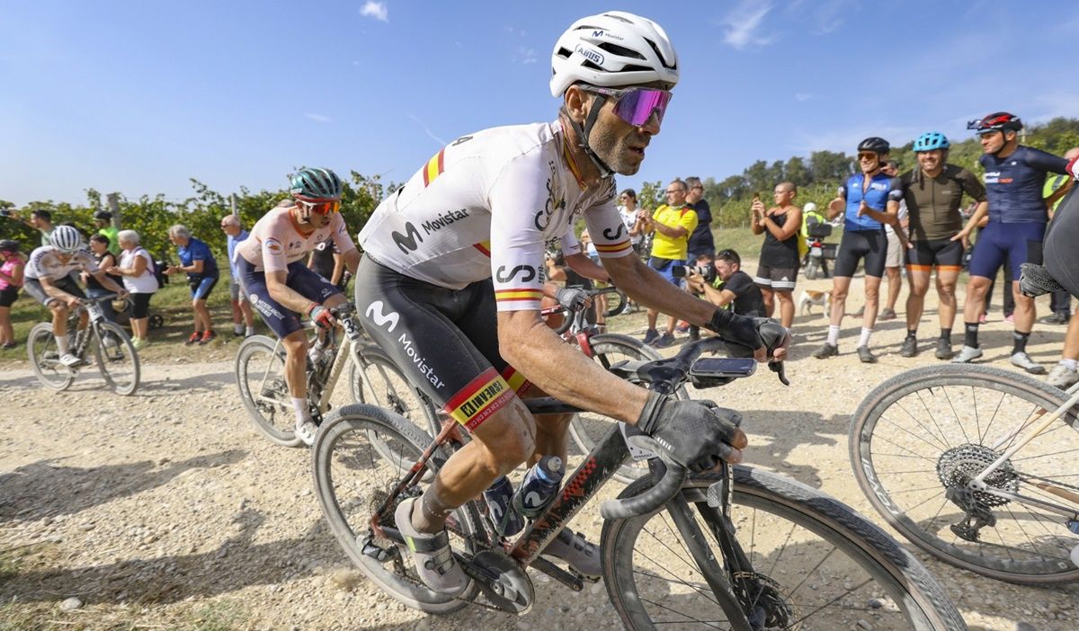 Alejandro Valverde acabó en cuarta posición el Mundial de Gravel