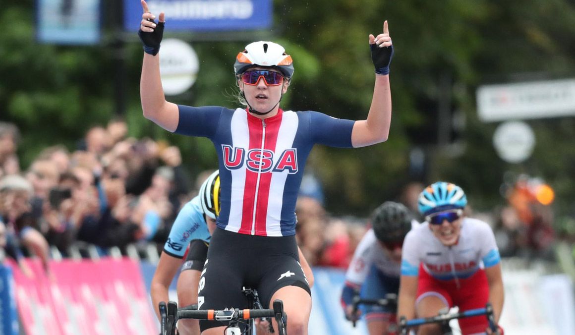 Megan Jastrab, campeona del Mundo junior en ruta