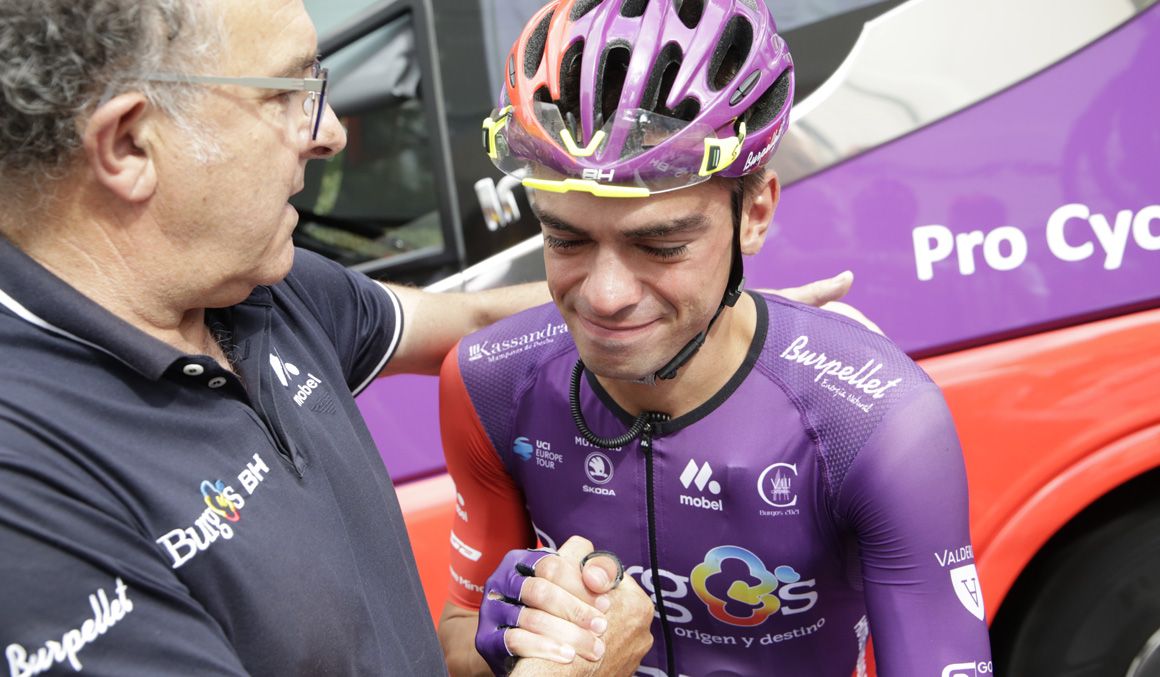 Julio Andrés Izquierdo y Nuno Bico, en la última etapa de La Vuelta a España 2019. Foto: Álvaro García.