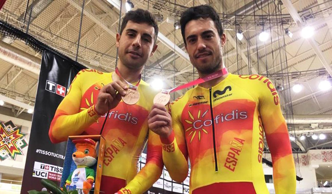 Sensacional bronce para Mora y Torres en la madison de la Copa del Mundo de Minsk