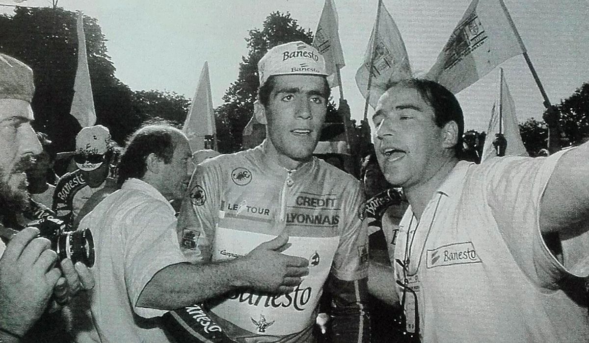 Francis Lafargue con Miguel Induráin