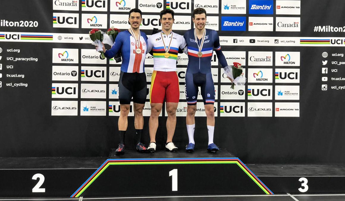 Nuevo título Mundial para Alfonso Cabello en la categoría del kilómetro contrarreloj. 