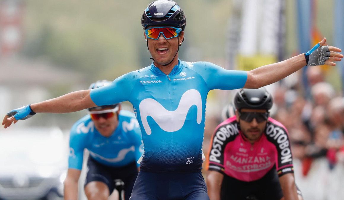 Carlos Betancur se impuso en la edición de 2019 de la Klasika Primavera de Amorebieta, por delante de su compatriota Carlos Quintero y del también Movistar Edu Prades. 