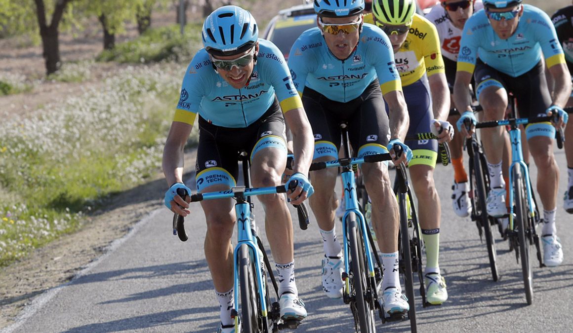 Óscar Rodríguez en una imagen de la Vuelta a Murcia, la segunda carrera que ha disputado con los colores del Astana.