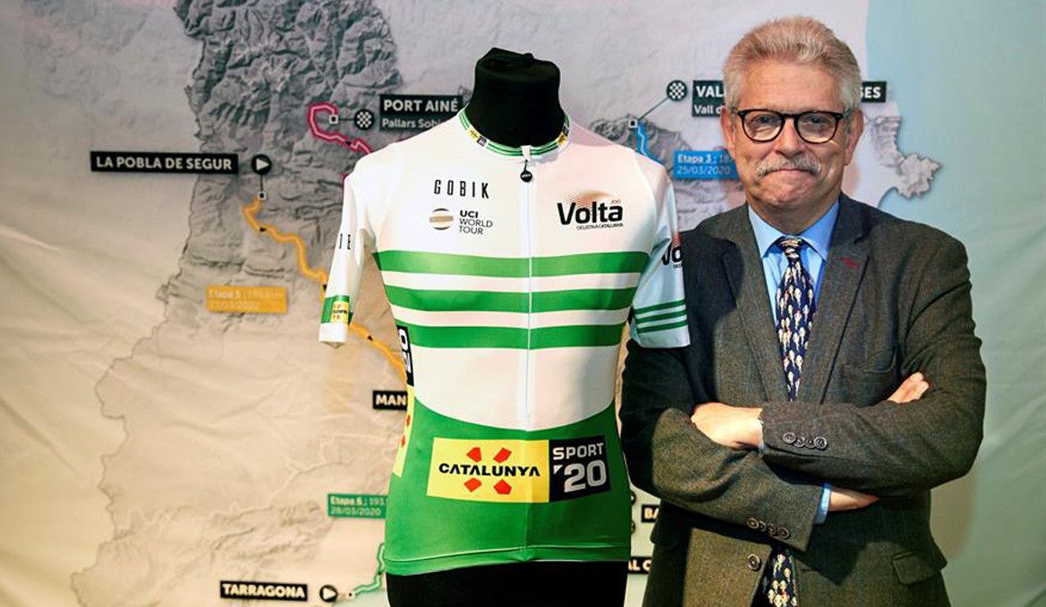 Rubèn Peris, director general de la Volta Ciclista a Catalunya, en la presentación del maillot de la 100ª edición, que ahora queda pospuesta. 