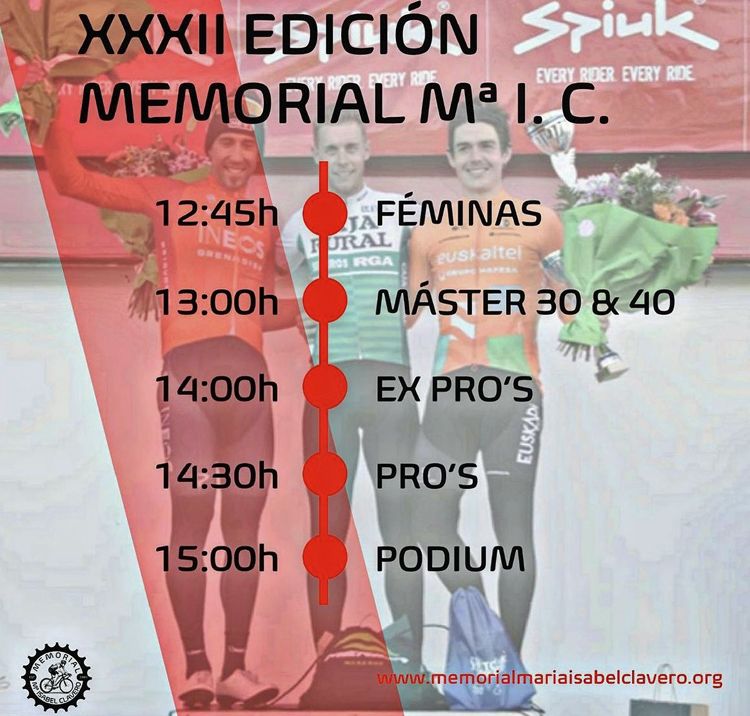 Horarios Memorial Isabel Clavero
