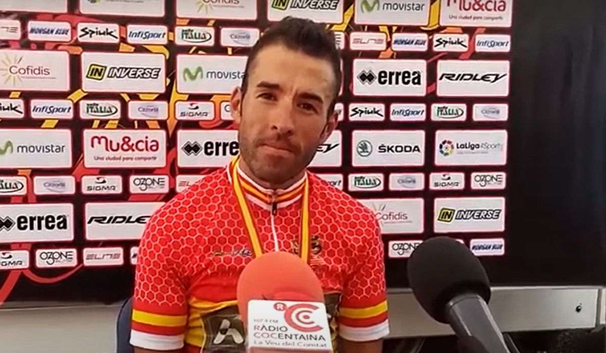Jorge Martin Montenegro tras proclamarse campeón de España Élite en ruta en 2016