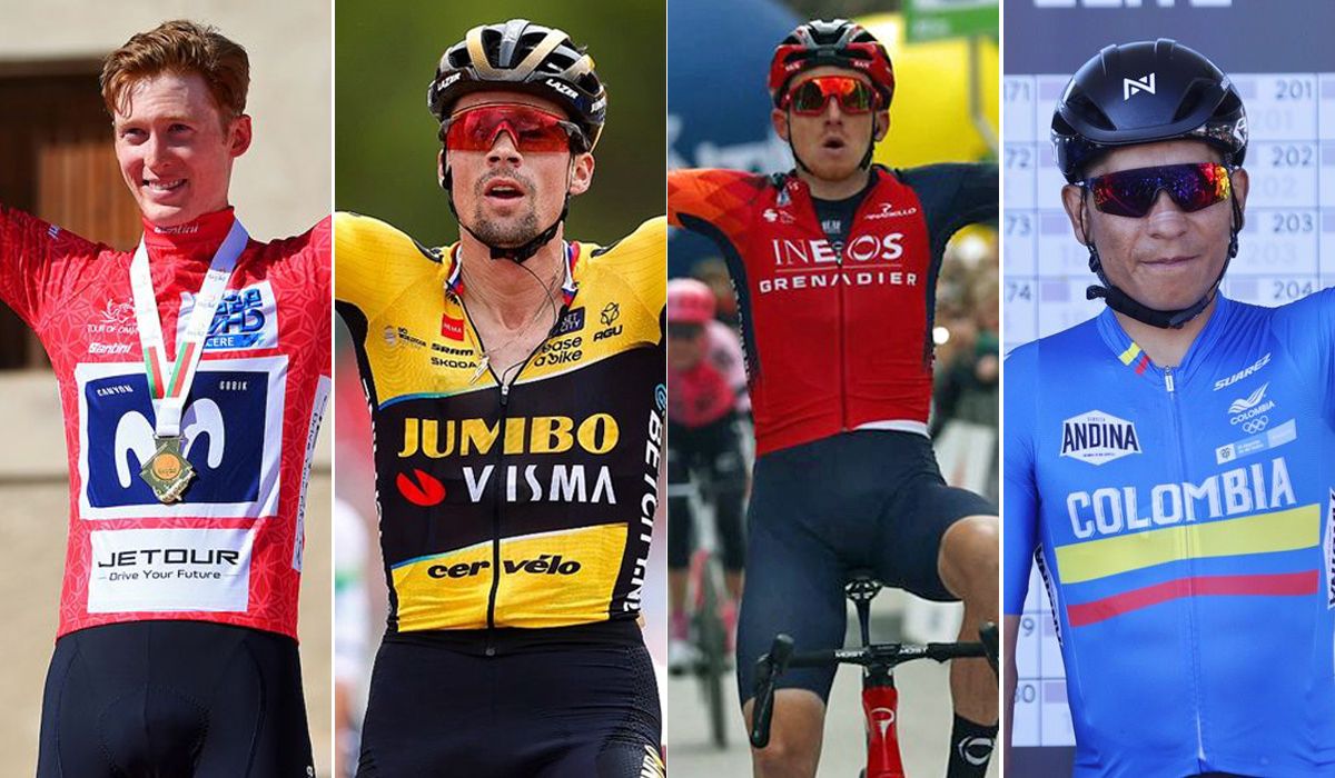 Matteo Jorgenson, Primoz Roglic, Tao Geoghegan Hart y Nairo Quintana