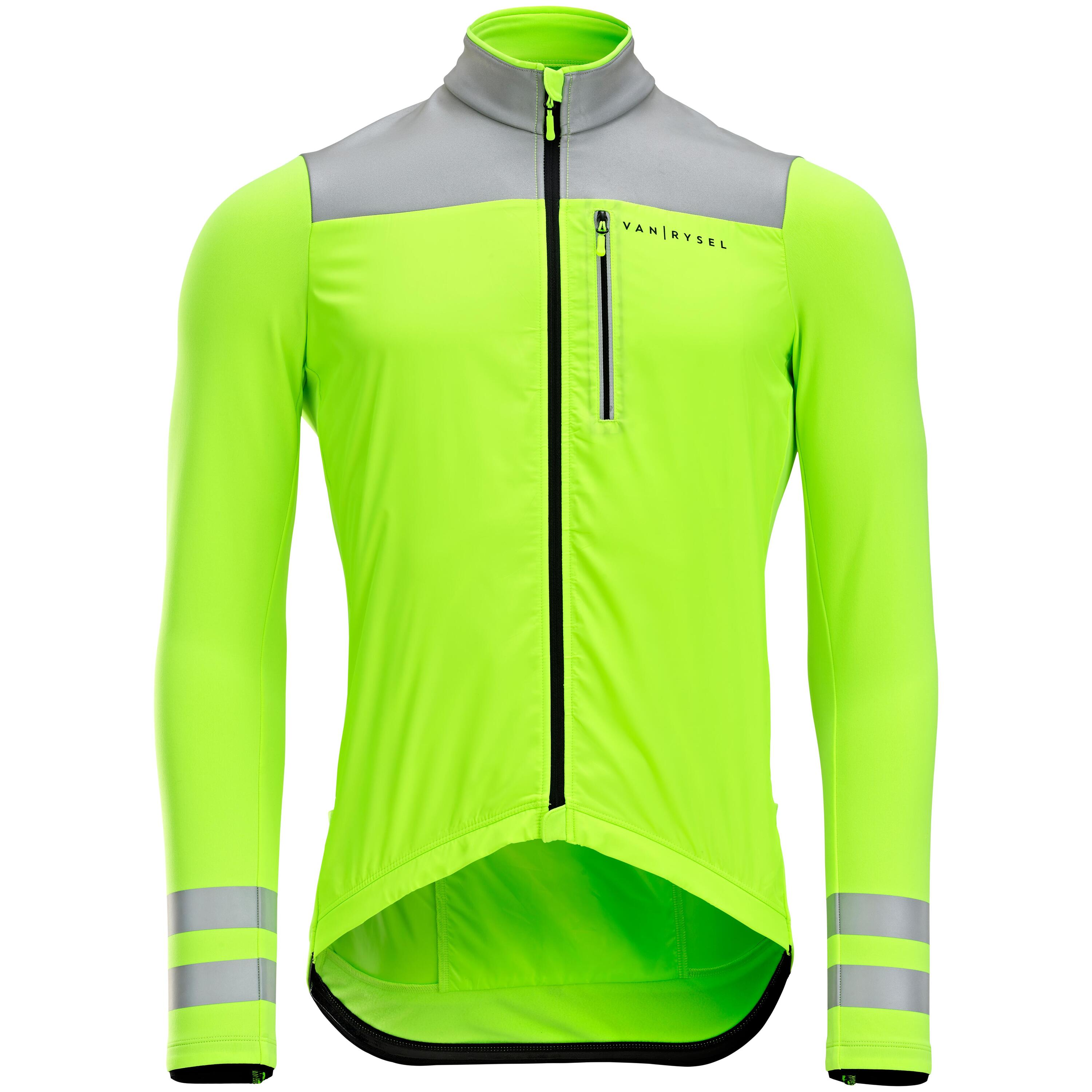 maillot ciclismo carretera rc500 hombre manga larga entretiempo alta visibilidad en 17353 maillot ciclismo carretera rc500 hombre manga larga entretiempo alta visibilidad en 17353