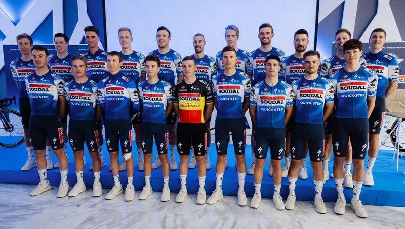 Foto de familia del Soudal Quick Step 2024 Foto de familia del Soudal Quick Step 2024