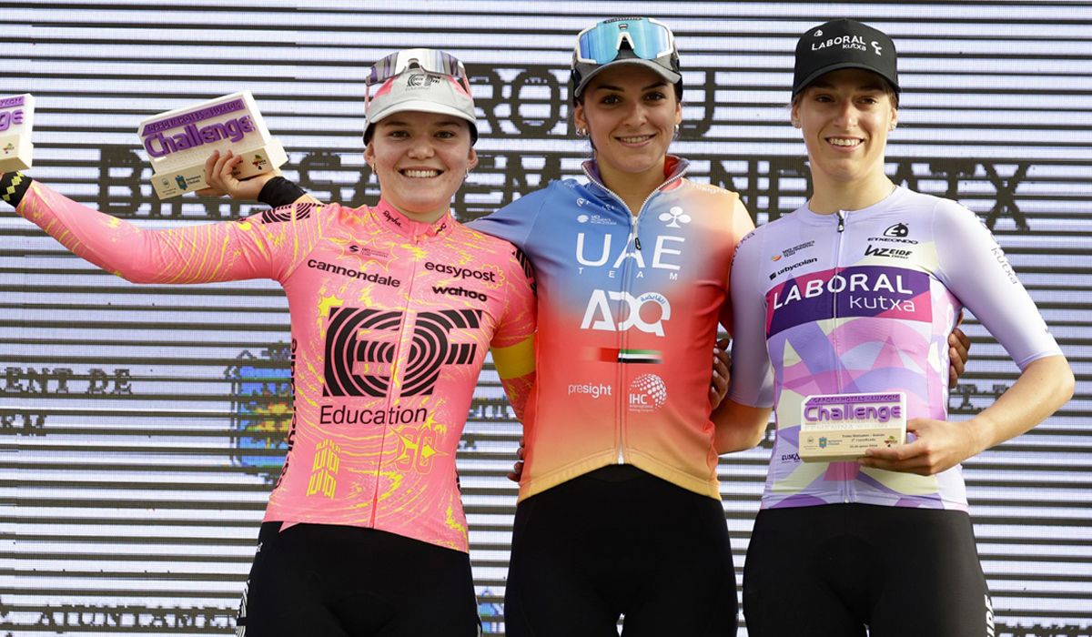 Podio del Trofeo Binissalem Andratx, con Eleonora Gasparrini, Noemi Rüegg y Nadia Quagliotto