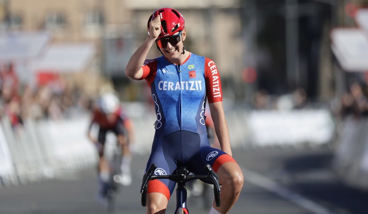 Espectacular día el que tuvo en Valencia la francesa Cédrine Kerbaol (Ceratizit WNT)