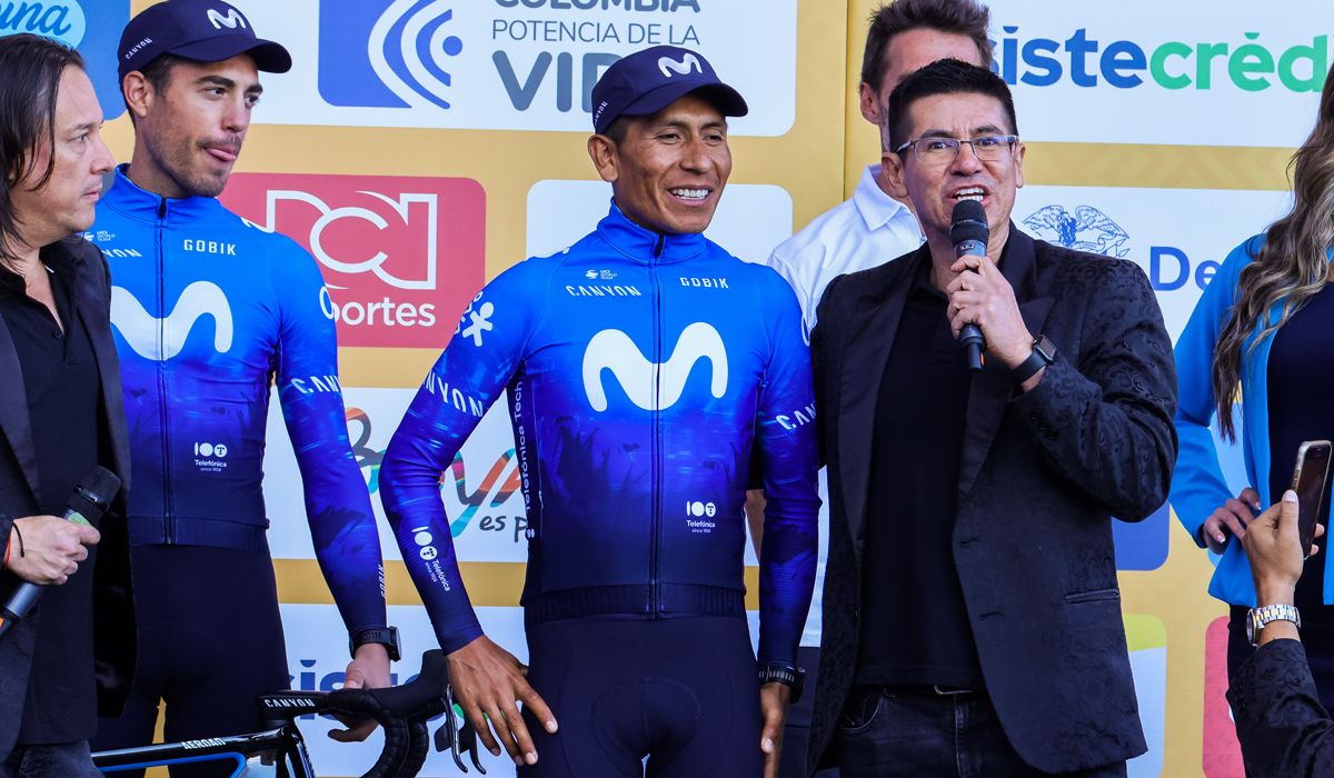 Nairo Quintana en la presentación de equipos del Tour Colombia