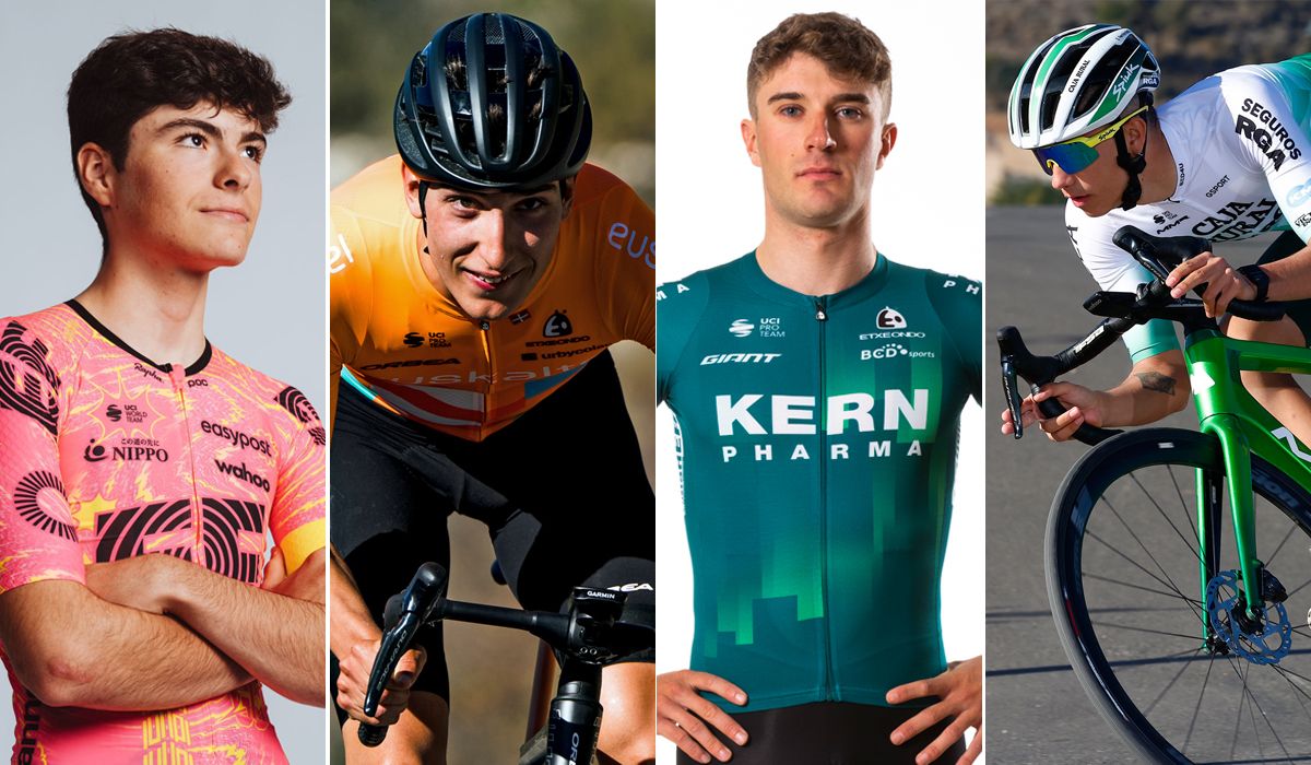 Markel Beloki, Unai Zubeldia, Unai Aznar y Samuel Fernández, cuatro de los ciclistas que dan esta temporada el salto a profesionales