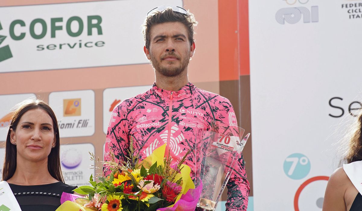 Odd Christian Eiking en el podio de la Coppa Sabatini 2022