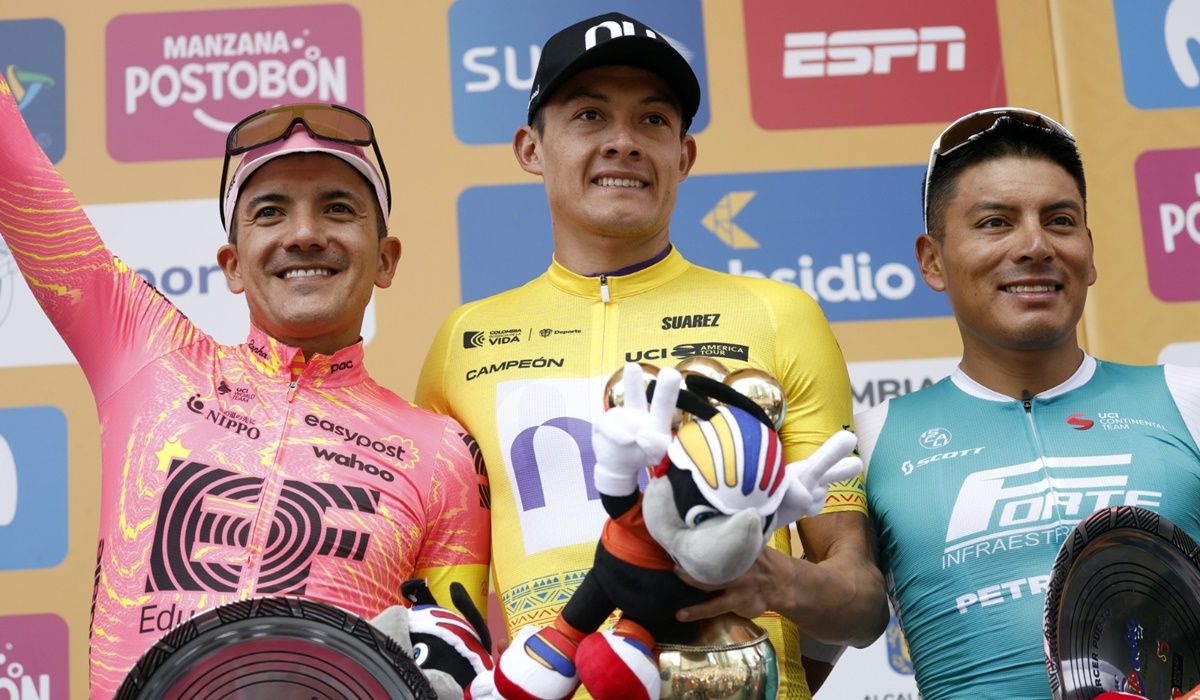 Podio al completo del Tour Colombia