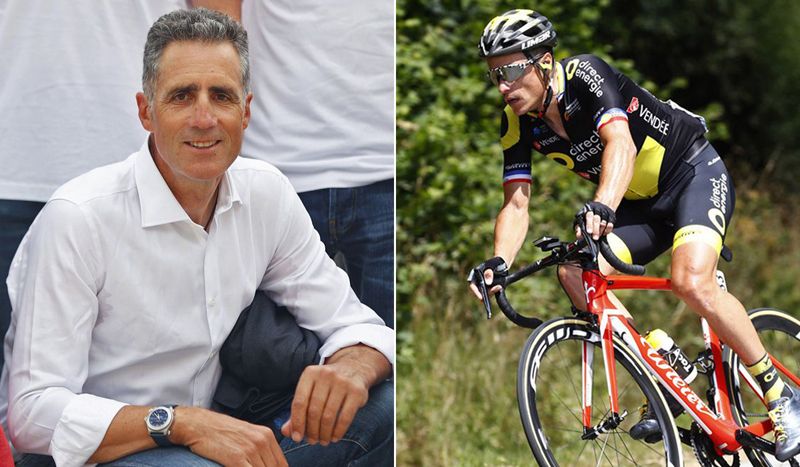 Miguel Induráin y Sylvain Chavanel