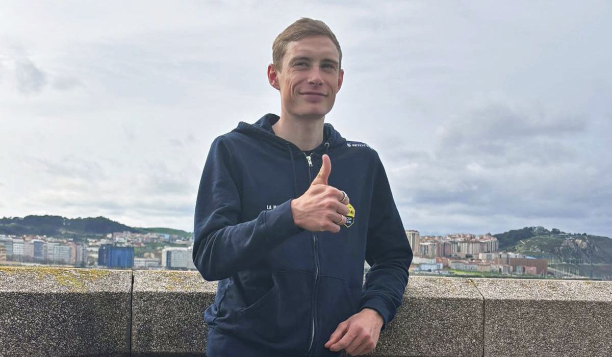 Jonas Vingegaard, después de la rueda de prensa que ha ofrecido previa al incio de O Gran Camiño 2024