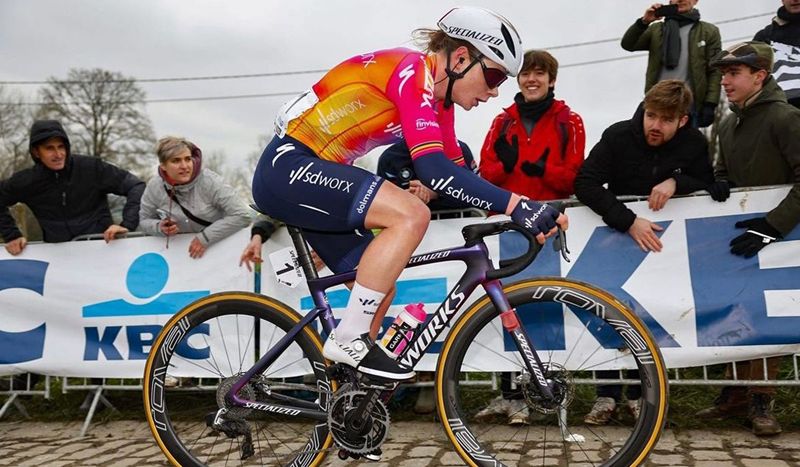 Lotte Kopecky, en una imagen del pasado Tour de Flandes Lotte Kopecky, en una imagen del pasado Tour de Flandes
