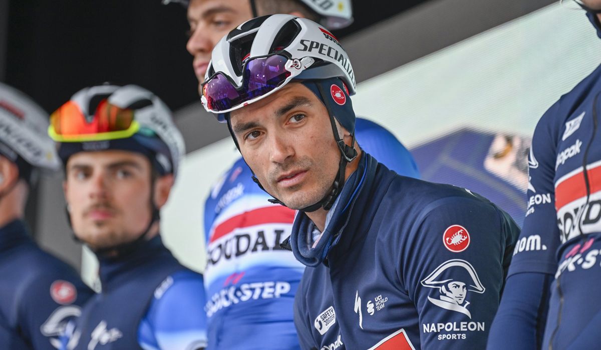 Julian Alaphilippe antes de la salida de la Kuurne Bruselas Kuurne del pasado domingo