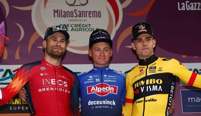 Podio de lujo en la Milán San Remo 2023