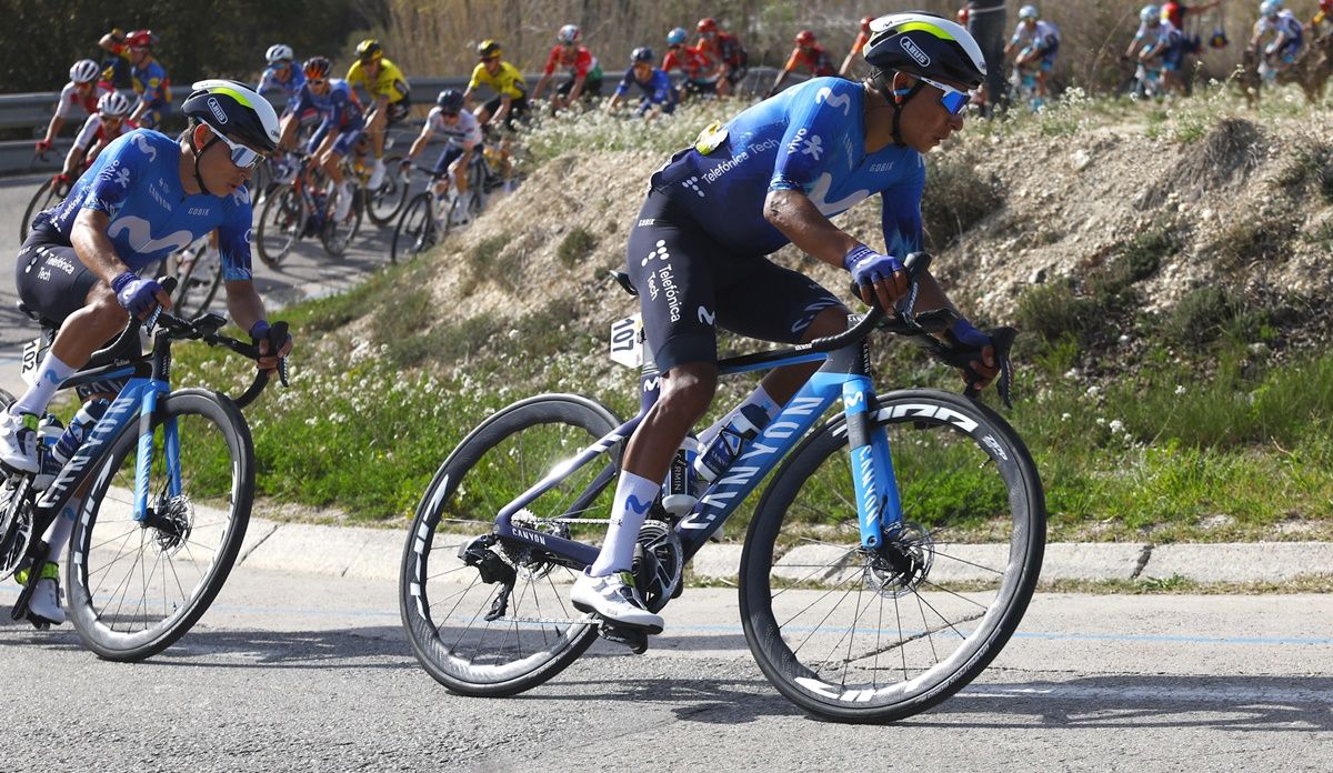 Nairo Quintana (Movistar Team) se vio obligado a abandonar en la última etapa de la Volta Nairo Quintana (Movistar Team) se vio obligado a abandonar en la última etapa de la Volta
