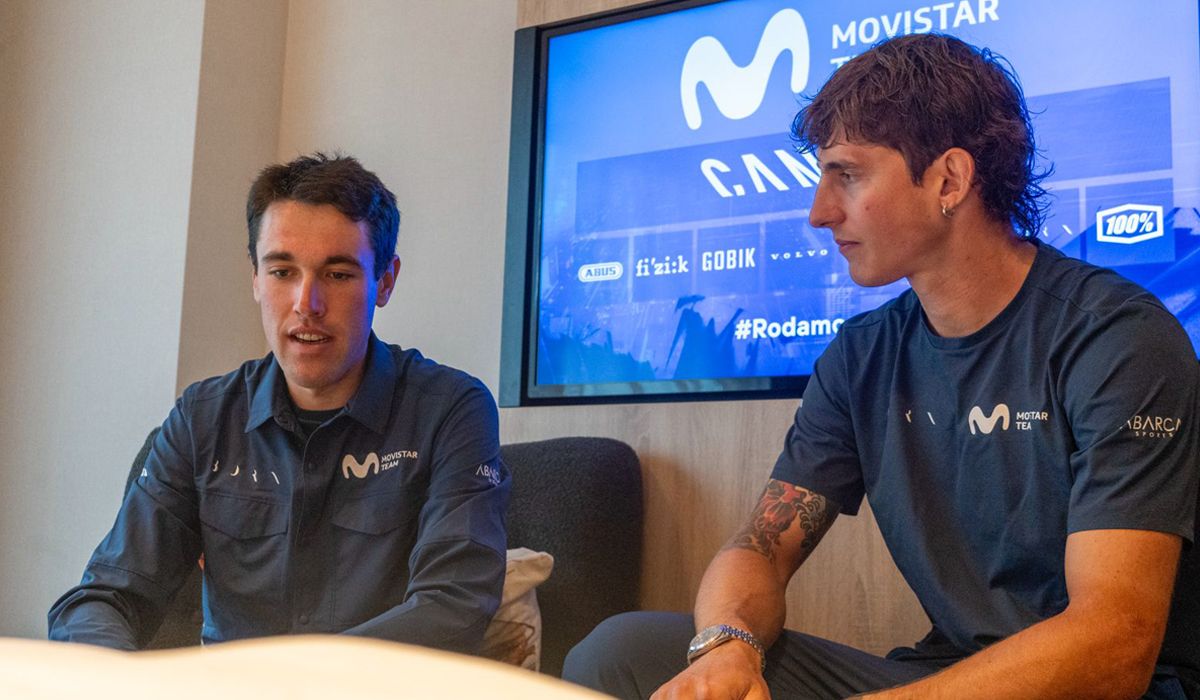 Oier Lazkano e Iván García Cortina durante la rueda de prensa virtual