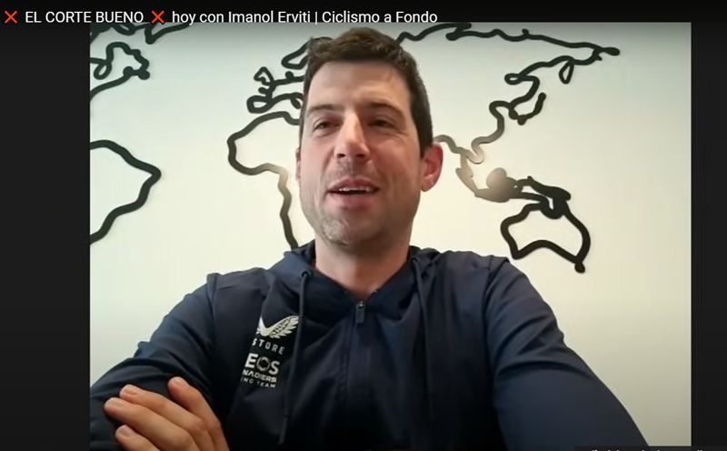 Imanol Erviti, en un momento de la entrevista Imanol Erviti, en un momento de la entrevista