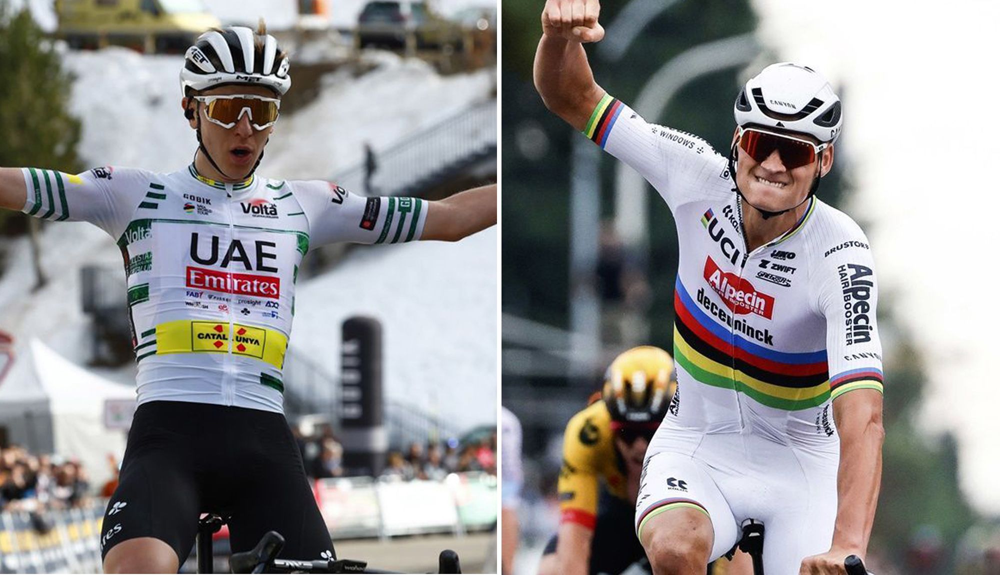 Tadej Pogacar y Mathieu van der Poel