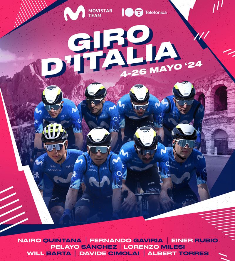 cartel Movistar Giro cartel Movistar Giro
