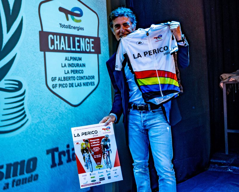 Pedro Delgado con el maillot