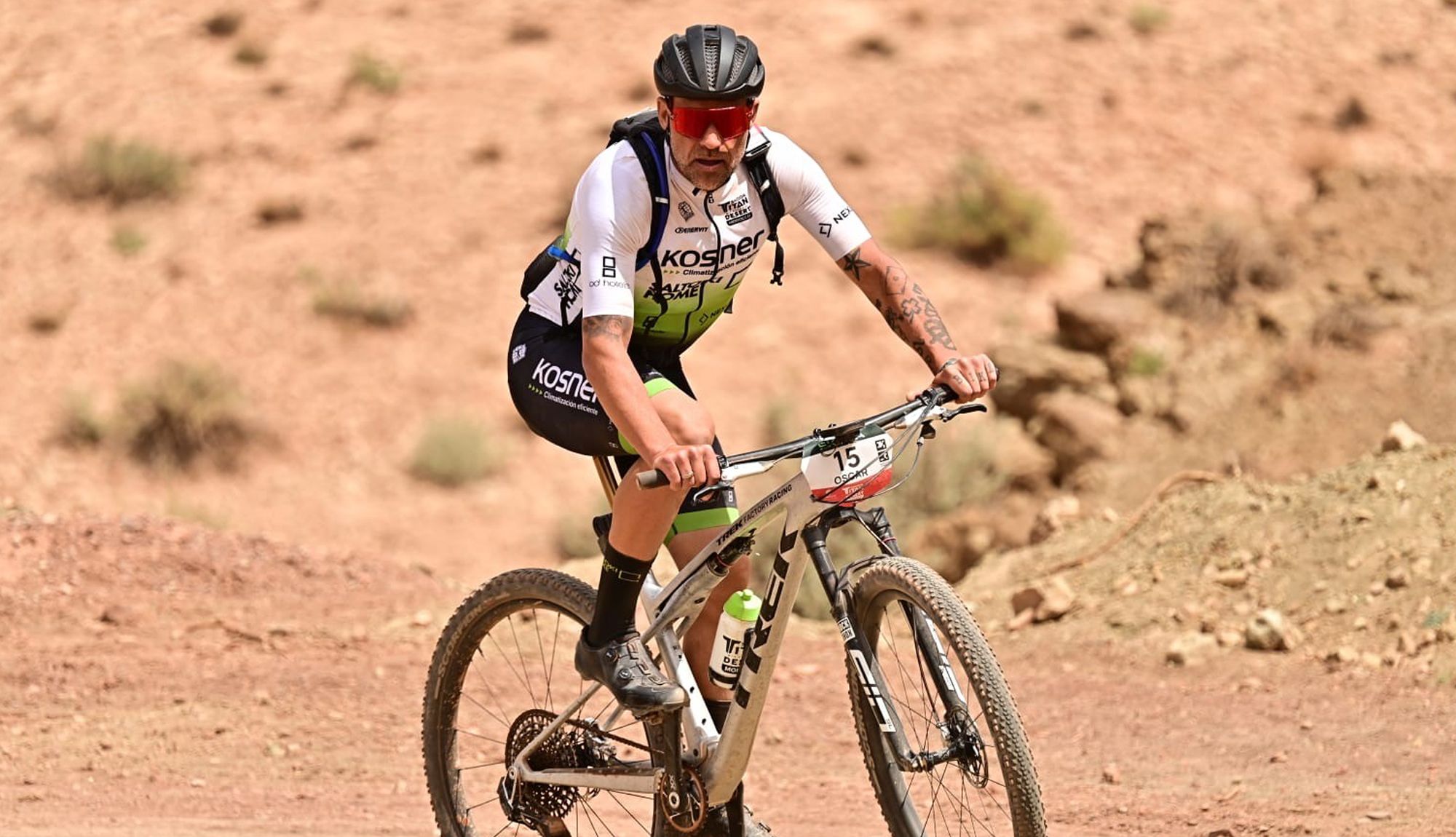 Oscar Pereiro en una imagen de la Skoda Titan Desert