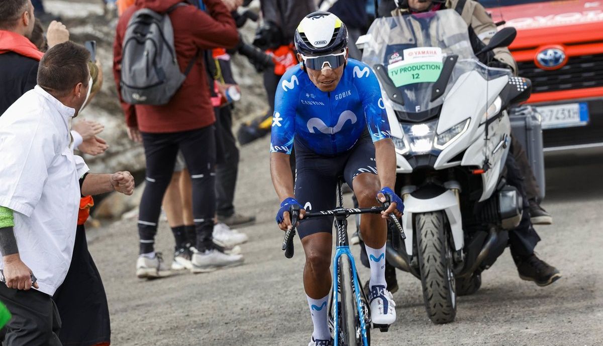 Nairo Quintana (Movistar Team) se reencontró con el ciclismo en la 15ª etapa del Giro