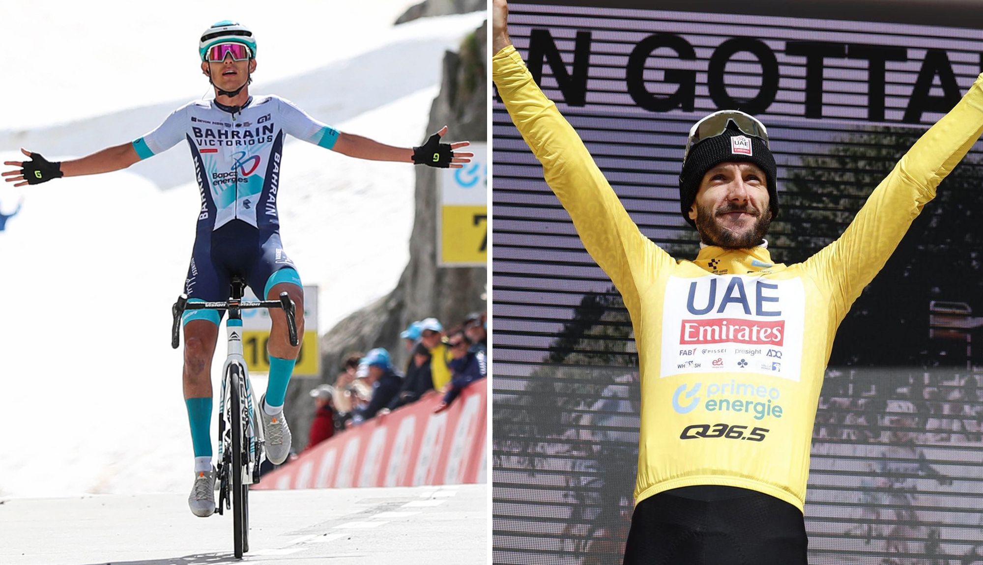 Torstein Træen y Adam Yates sonríen en San Gotardo