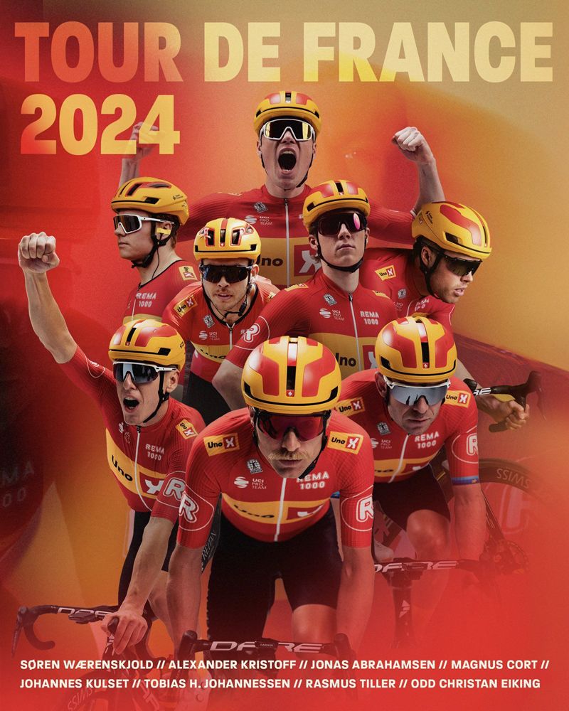 Equipo del Uno X para el Tour