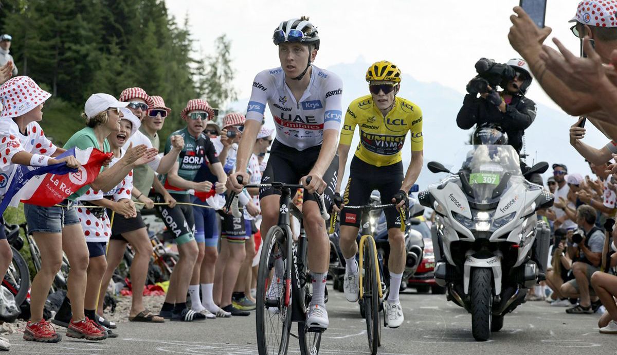 Tadej Pogacar y Jonas Vingegaard en una imagen de la pasada edición del Tour