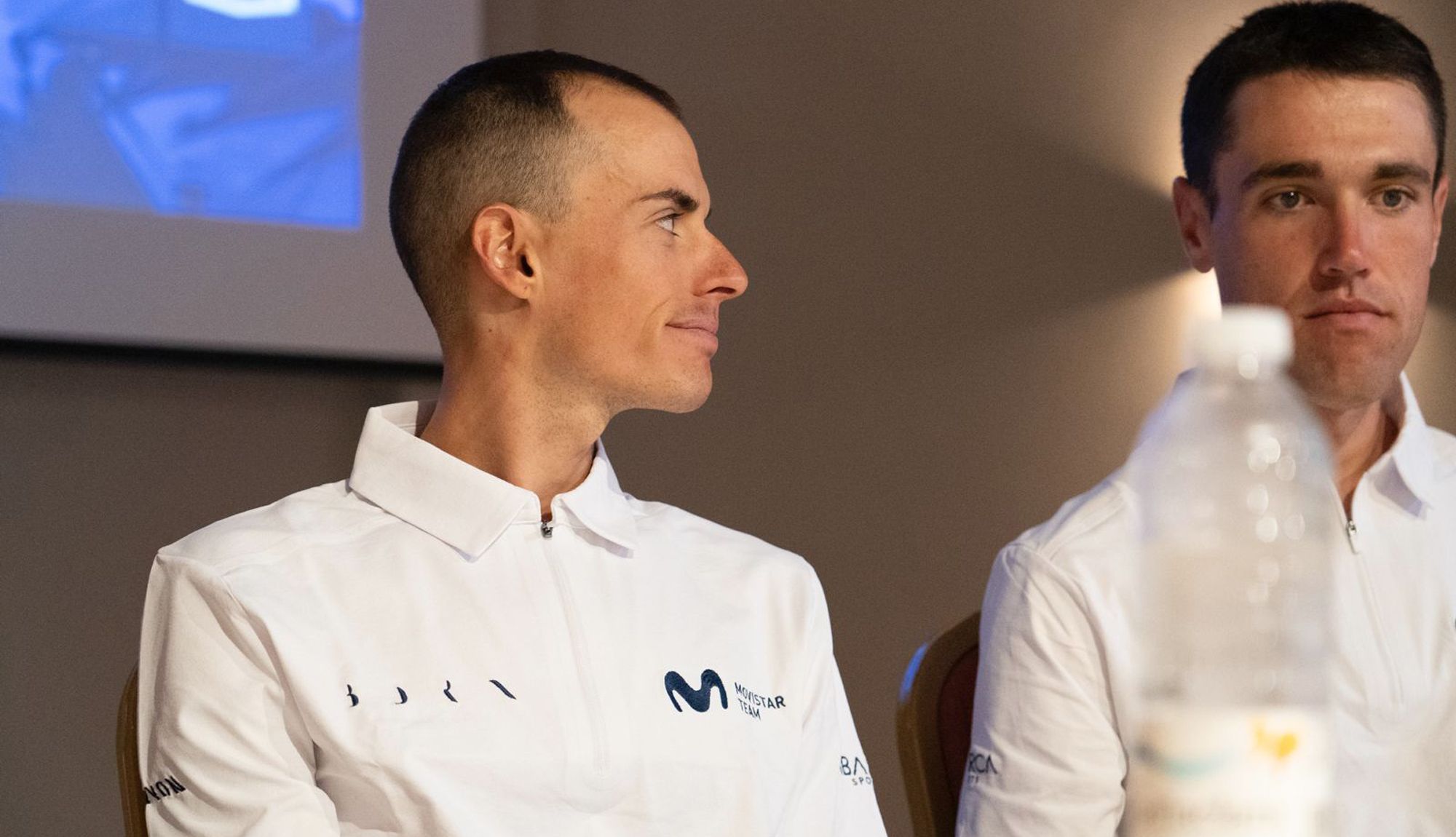 Enric Mas y Oier Lazkano en la rueda de prensa