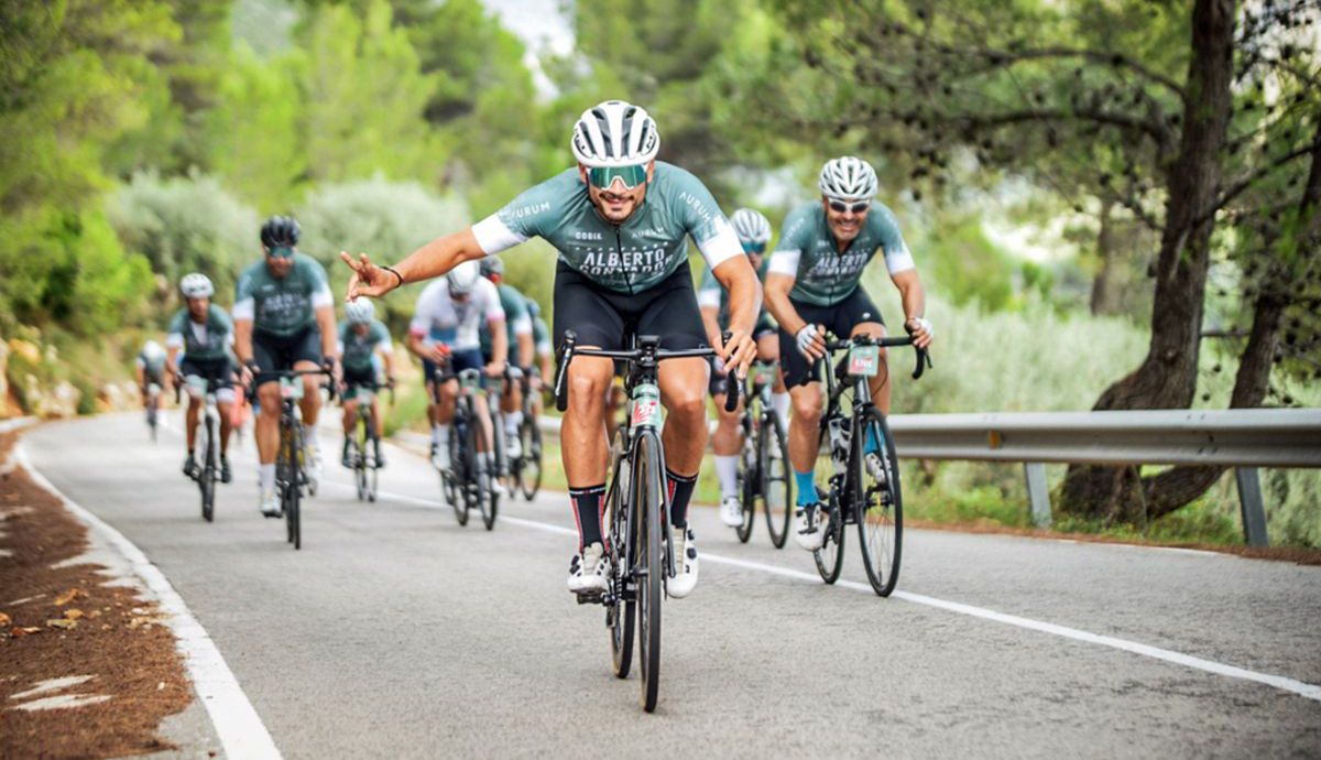 Una imagen de la pasada edición de la TotalEnergies Gran Fondo Alberto Contador