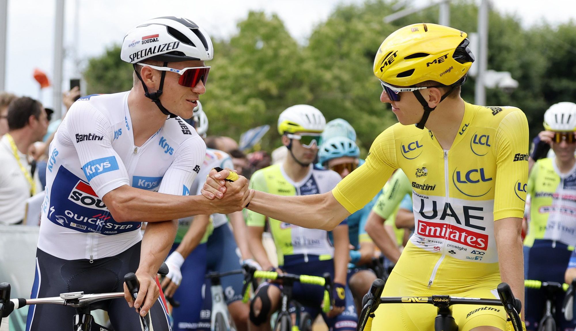 Remco Evenepoel y Tadej Pogacar, segundo y primero de la general, medirán sus fuerzas en la contrarreloj de hoy