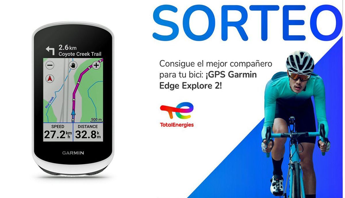 TotalEnergies sortea dos ciclocomputadores Garmin para ayudarte a completar tu mejor entrenamiento
