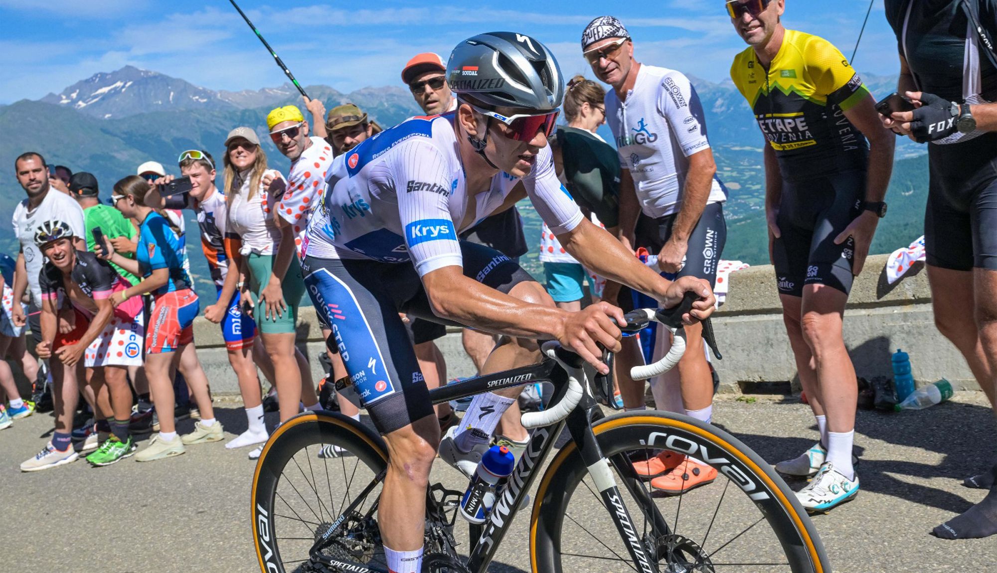 Remco Evenepoel durante la etapa de hoy
