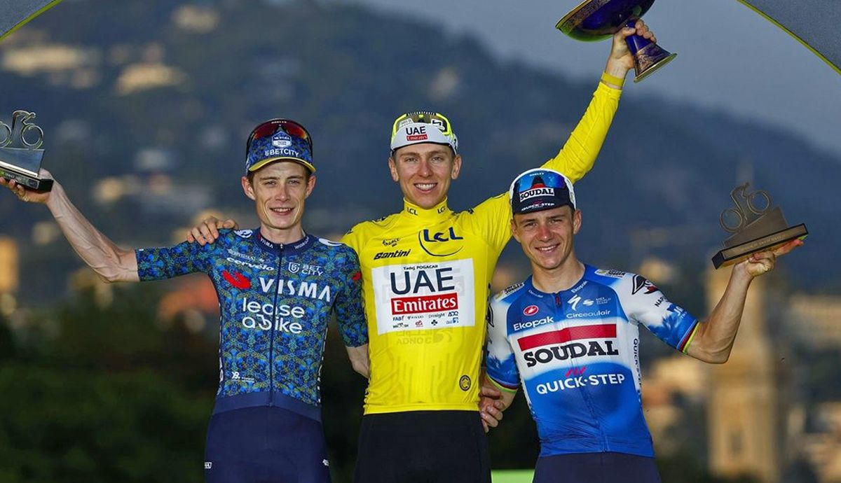 Podio del Tour de Francia 2024