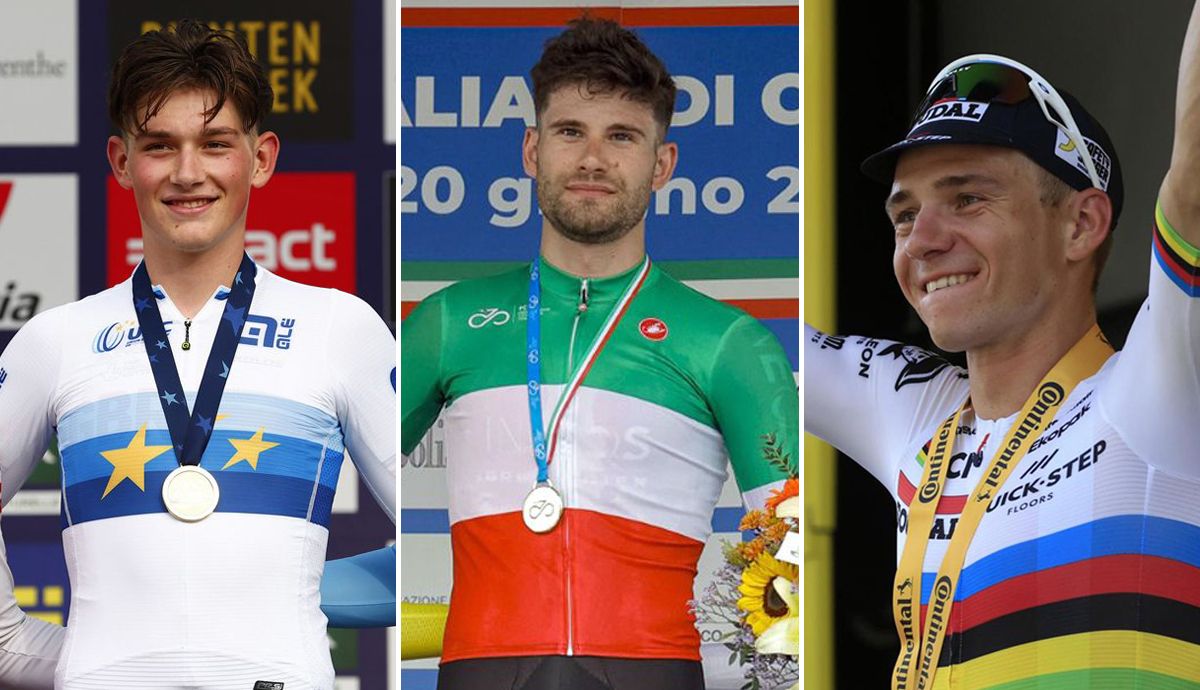 Joshua Tarling, Filippo Ganna y Remco Evenepoel, tres de los máximos candidatos al oro olímpico contrarreloj