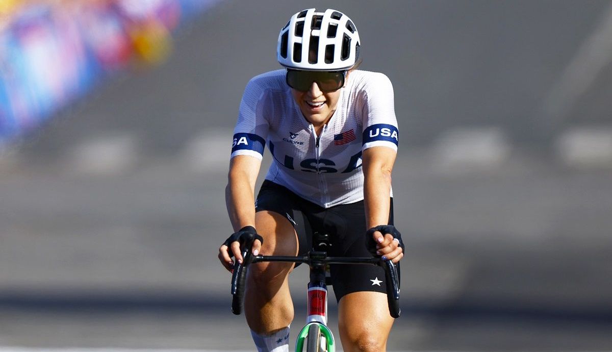 Kristen Faulkner (Estados Unidos) se colgó el oro en París 2024 Kristen Faulkner (Estados Unidos) se colgó el oro en París 2024