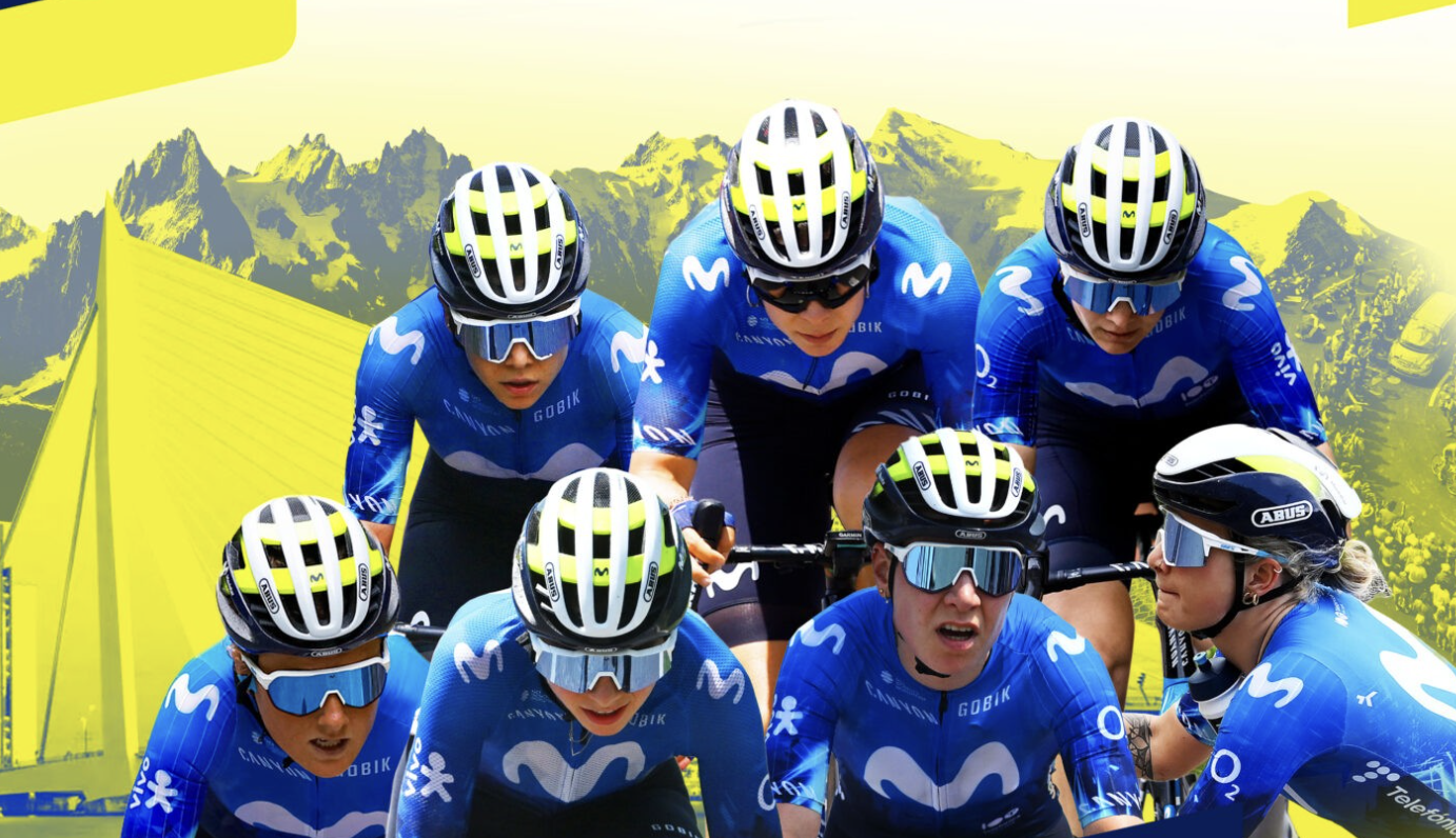 El Movistar Team para el Tour de Francia femenino 2024.