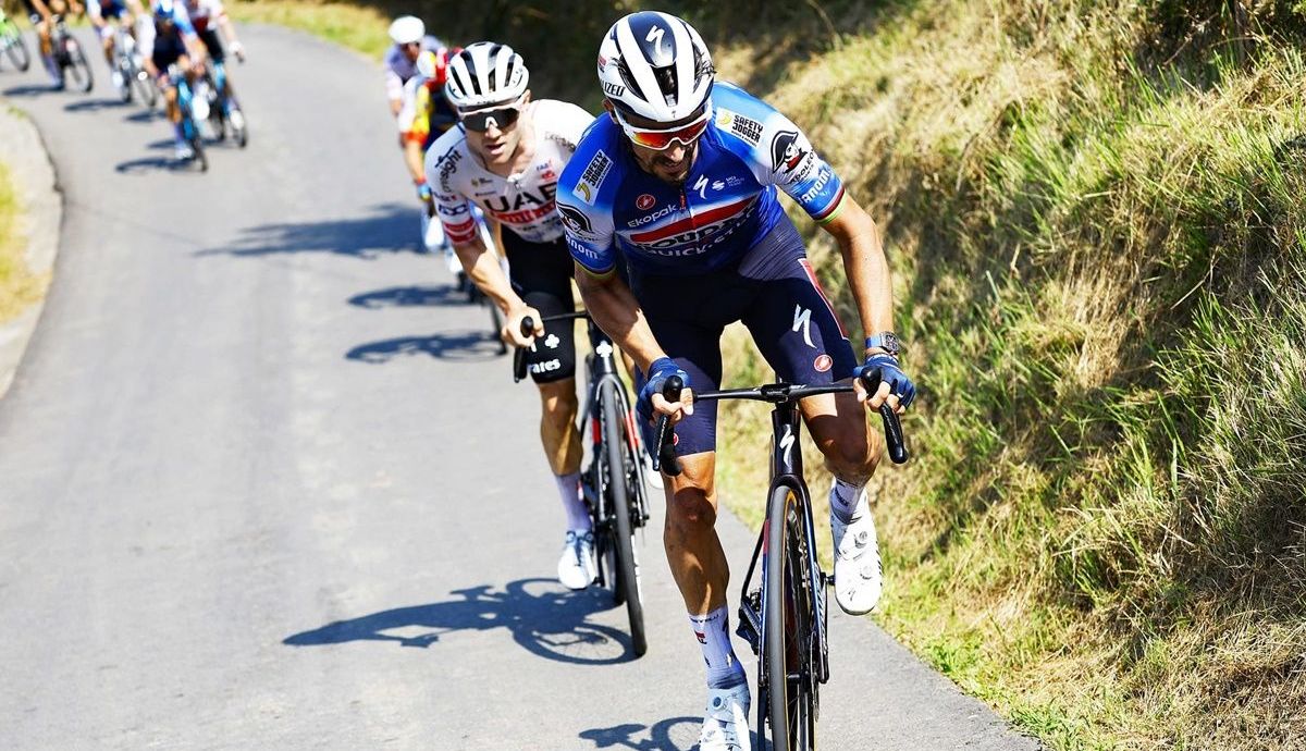 Julian Alaphilippe (Soudal Quick Step) se mostró muy combativo Julian Alaphilippe (Soudal Quick Step) se mostró muy combativo